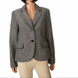 NWOT Talbots black white polkadot blazer